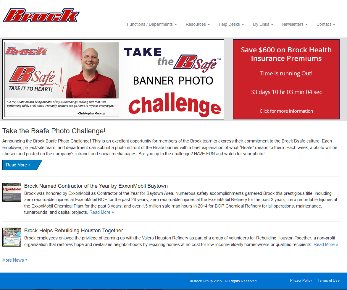 The Brock Group Intranet Website