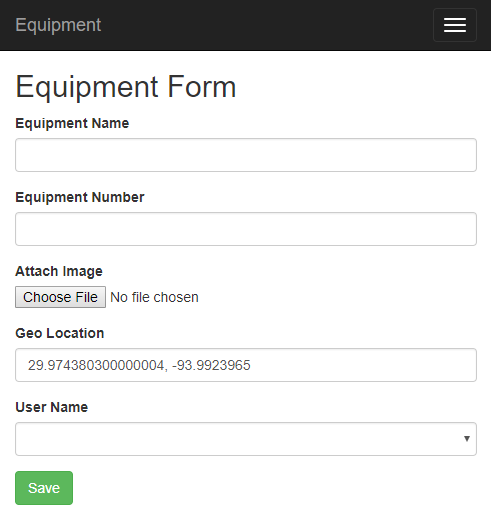 Equipment Transfer Web Application