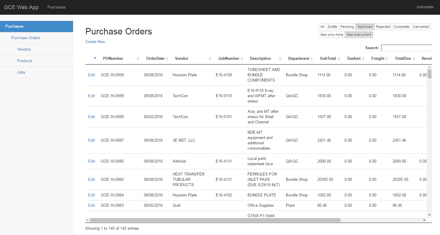 Purchase Order Web Application