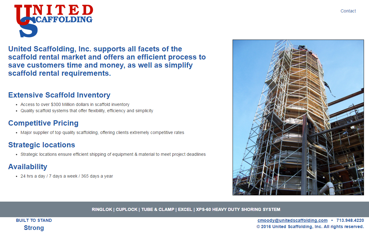 United Scaffolding Website